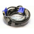 Cable plateado oro / niquelado HD15pin 3 + 6 VGA al cable del VGA para el proyector, LCD 1.5m, 1.8m, 2m, 3m, 5m, 10m, 20m, 30m, 40m, 50m, 60m ...